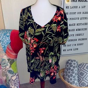 Philosophy Womens Tropical Flowing Top XXL 2XL